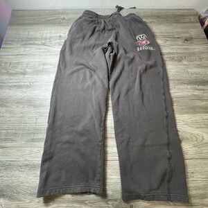 Campus Heritage Wisconsin Badgers Sweatpants Men L Grey Wide Leg Distressed NCAA